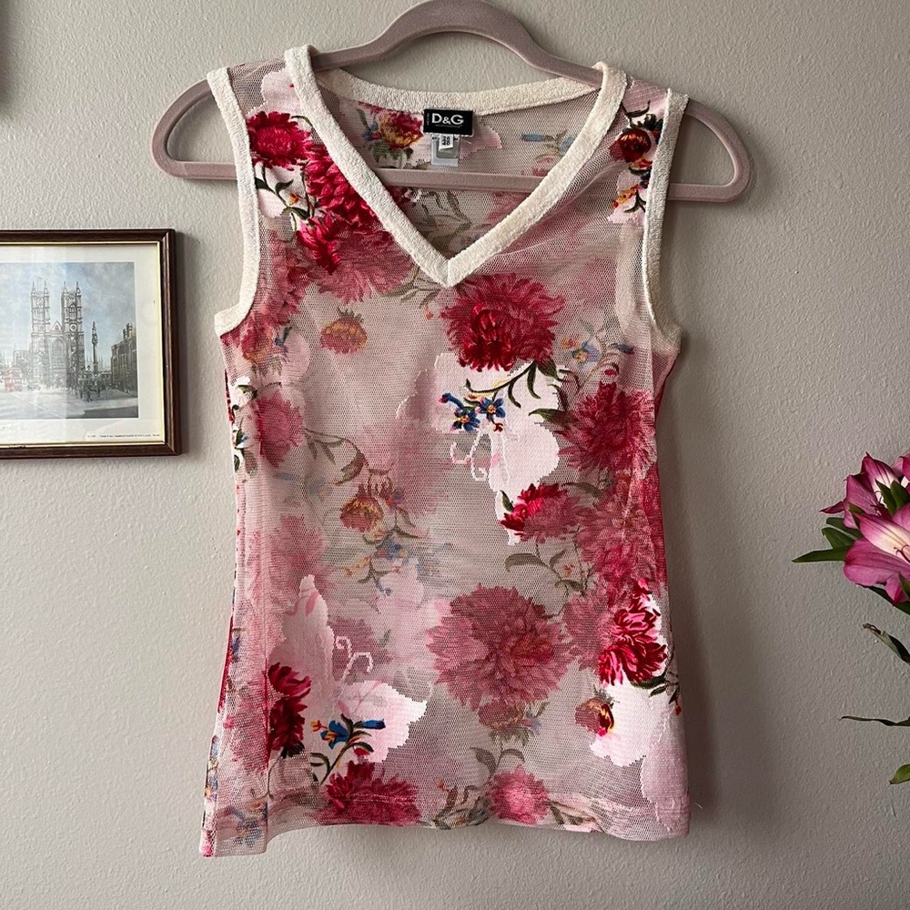 Dolce & Gabbana Floral Print Top (Authentic)